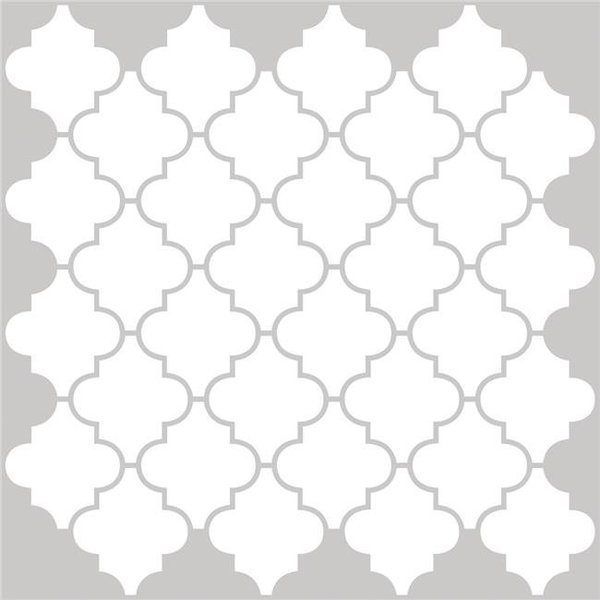 Inhome InHome NH2360 Quatrefoil Peel & Stick Backsplash Tiles - White & Gray NH2360